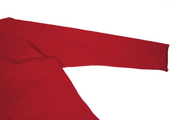 S'YTE Cotton Raw Hem Round Long Sleeve Shirt Red Size M