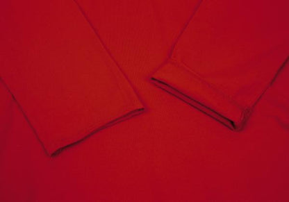 S'YTE Cotton Raw Hem Round Long Sleeve Shirt Red Size M