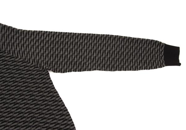 EMPORIO ARMANI Cotton Design Weave Rib Knit Gray Size L