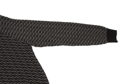 EMPORIO ARMANI Cotton Design Weave Rib Knit Gray Size L