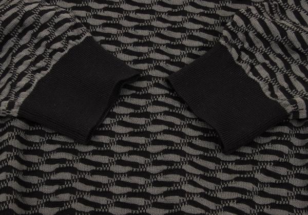 EMPORIO ARMANI Cotton Design Weave Rib Knit Gray Size L