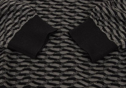 EMPORIO ARMANI Cotton Design Weave Rib Knit Gray Size L