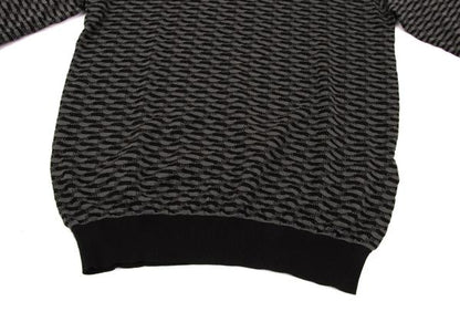EMPORIO ARMANI Cotton Design Weave Rib Knit Gray Size L