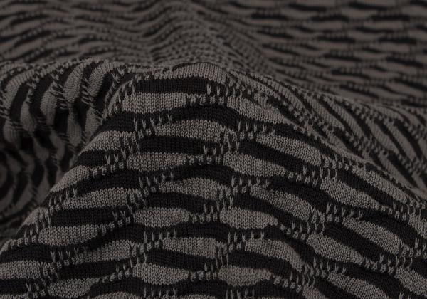 EMPORIO ARMANI Cotton Design Weave Rib Knit Gray Size L