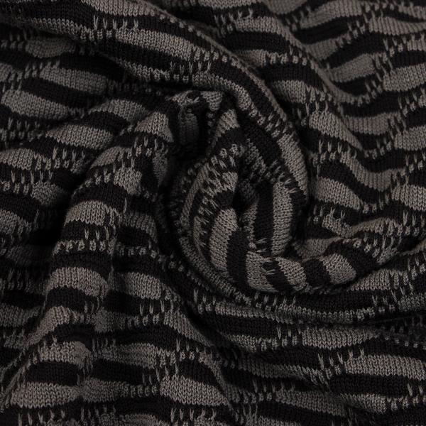 EMPORIO ARMANI Cotton Design Weave Rib Knit Gray Size L