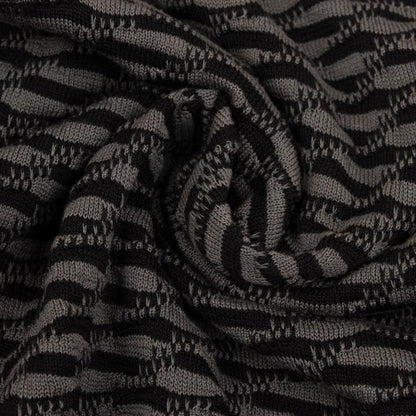 EMPORIO ARMANI Cotton Design Weave Rib Knit Gray Size L