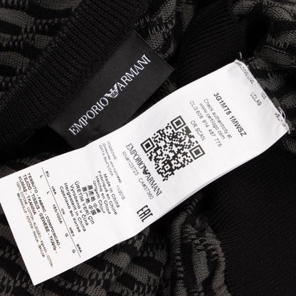 EMPORIO ARMANI Cotton Design Weave Rib Knit Gray Size L