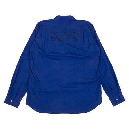COMME des GARCONS SHIRT boys Blue Back Logo Shirt Size X