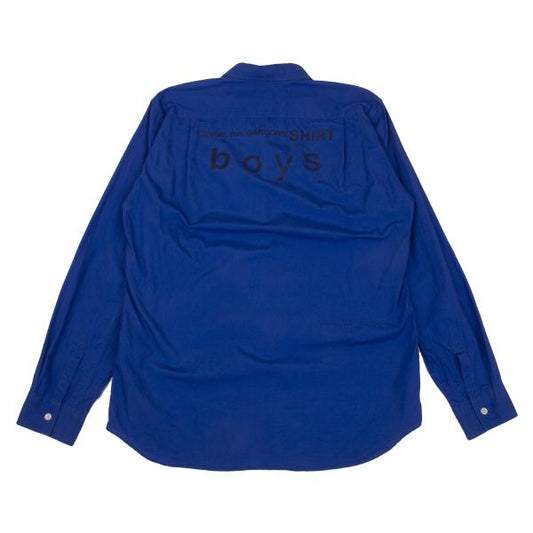 COMME des GARCONS SHIRT boys Blue Back Logo Shirt Size X