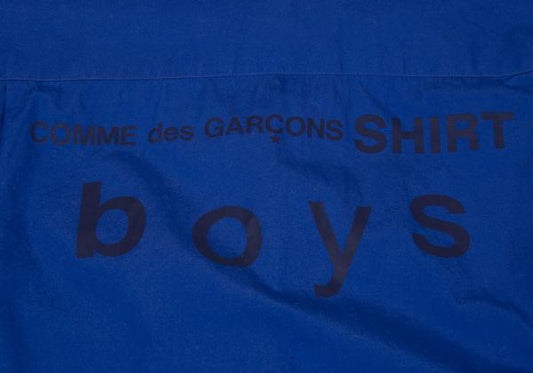 COMME des GARCONS SHIRT boys Blue Back Logo Shirt Size X