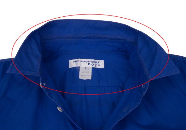 COMME des GARCONS SHIRT boys Blue Back Logo Shirt Size X