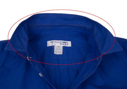 COMME des GARCONS SHIRT boys Blue Back Logo Shirt Size X