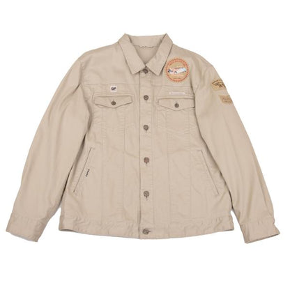 Papas VEGAS JEANS Cotton Stretch Car Jacket Beige Size 48M