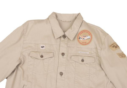 Papas VEGAS JEANS Cotton Stretch Car Jacket Beige Size 48M