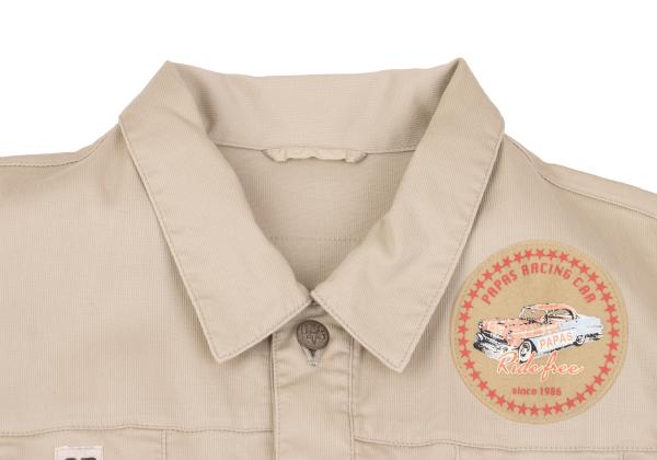 Papas VEGAS JEANS Cotton Stretch Car Jacket Beige Size 48M
