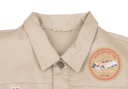 Papas VEGAS JEANS Cotton Stretch Car Jacket Beige Size 48M