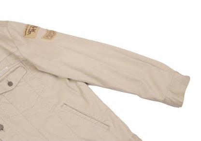 Papas VEGAS JEANS Cotton Stretch Car Jacket Beige Size 48M
