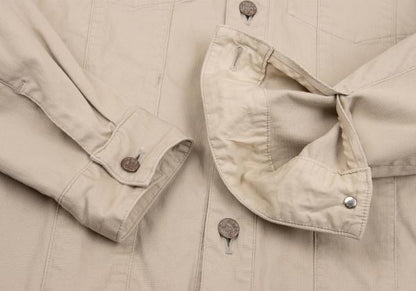 Papas VEGAS JEANS Cotton Stretch Car Jacket Beige Size 48M