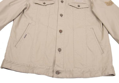 Papas VEGAS JEANS Cotton Stretch Car Jacket Beige Size 48M