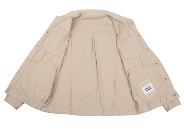Papas VEGAS JEANS Cotton Stretch Car Jacket Beige Size 48M