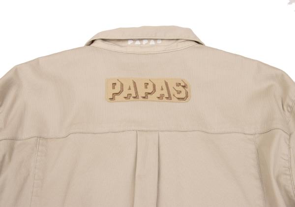 Papas VEGAS JEANS Cotton Stretch Car Jacket Beige Size 48M