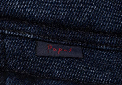 Papas Indigo Dyed Boa Lined Padded Duffle Coat Blue Size 46S