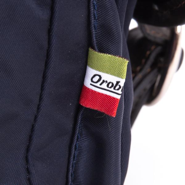 Orobianco Papas Collab Metal Patch Flap Pocket Bag Navy