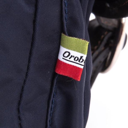 Orobianco Papas Collab Metal Patch Flap Pocket Bag Navy