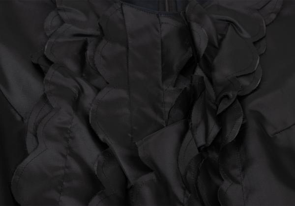 COMME des GARCONS Frayed Ruffle Knit Midi Dress Black Size L