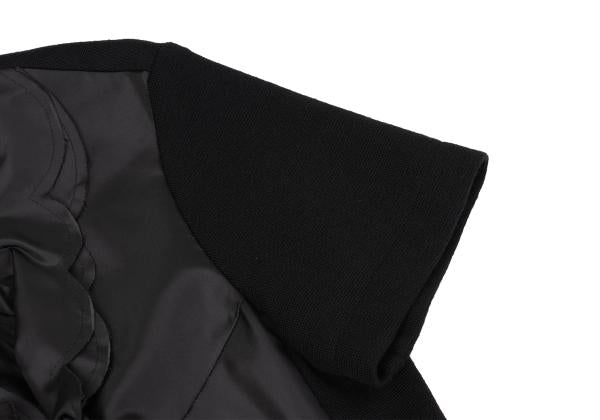 COMME des GARCONS Frayed Ruffle Knit Midi Dress Black Size L