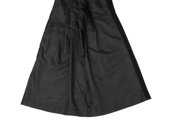 COMME des GARCONS Frayed Ruffle Knit Midi Dress Black Size L