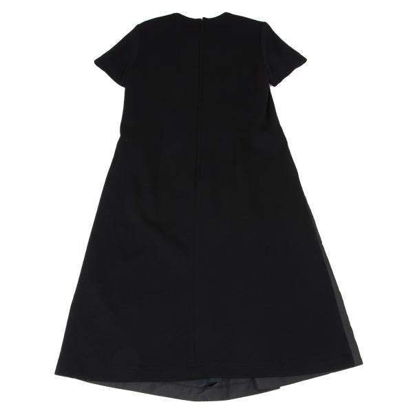 COMME des GARCONS Frayed Ruffle Knit Midi Dress Black Size L
