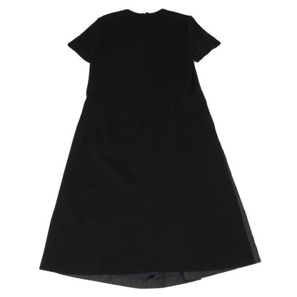 COMME des GARCONS Frayed Ruffle Knit Midi Dress Black Size L