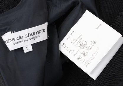 COMME des GARCONS Frayed Ruffle Knit Midi Dress Black Size L