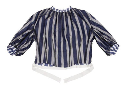 TAKESHI KOSAKA by Y's Pink Label Tulle Stripe Blouse Size 2