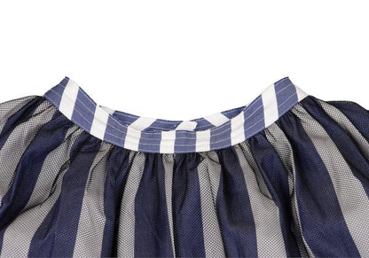 TAKESHI KOSAKA by Y's Pink Label Tulle Stripe Blouse Size 2
