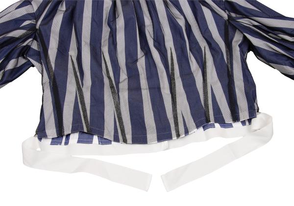 TAKESHI KOSAKA by Y's Pink Label Tulle Stripe Blouse Size 2