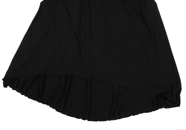Y's Wool Gabardine Belted Wide Skirt Hem Black Size 3