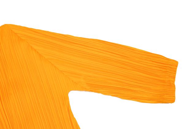 PLEATS PLEASE Pleated Double Zip Hoodie Orange Size 3