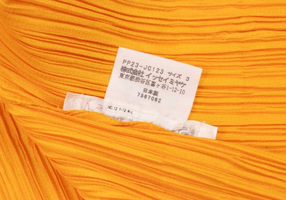 PLEATS PLEASE Pleated Double Zip Hoodie Orange Size 3
