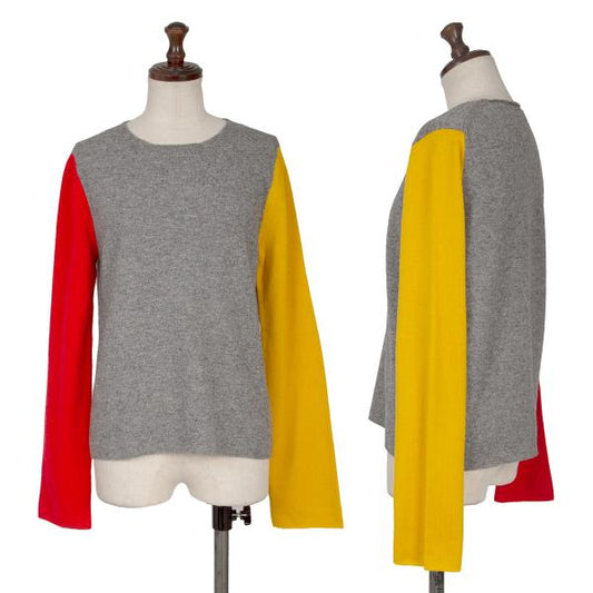 COMME des GARCONS Wool Blend Color Block Sweater Gray Size S