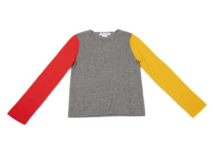 COMME des GARCONS Wool Blend Color Block Sweater Gray Size S