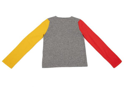 COMME des GARCONS Wool Blend Color Block Sweater Gray Size S