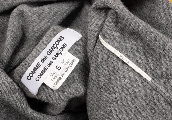 COMME des GARCONS Wool Blend Color Block Sweater Gray Size S