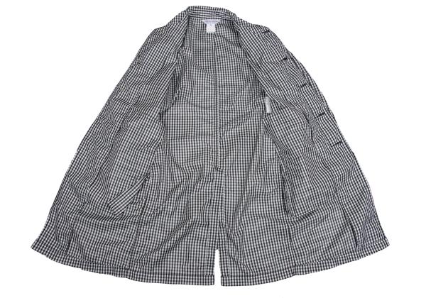 COMME des GARCONS Gingham Check Puckering Coat BW Size S