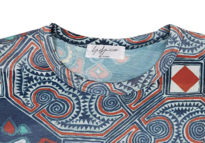 Yohji Yamamoto POUR HOMME Chinoiserie T-Shirt Blue Size 3