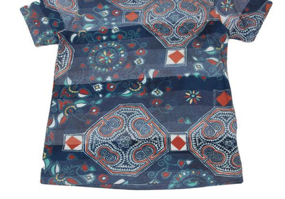 Yohji Yamamoto POUR HOMME Chinoiserie T-Shirt Blue Size 3