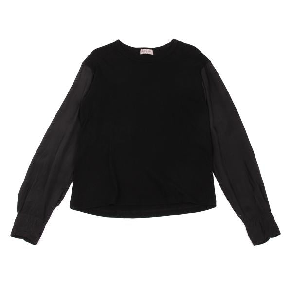 Yohji Yamamoto POUR HOMME Cotton Panel T-Shirt Black Size 3