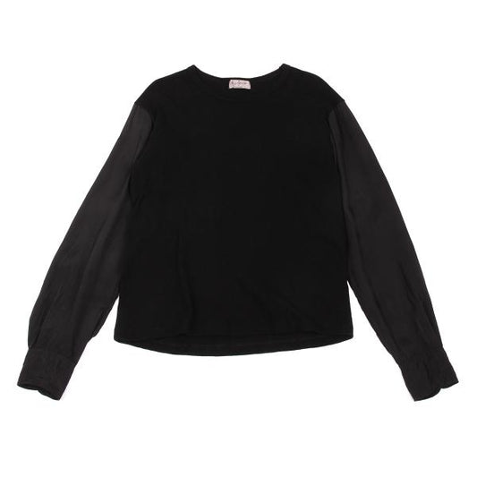 Yohji Yamamoto POUR HOMME Cotton Panel T-Shirt Black Size 3