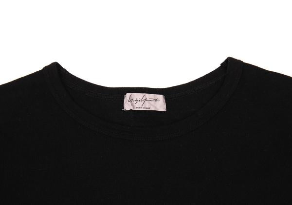 Yohji Yamamoto POUR HOMME Cotton Panel T-Shirt Black Size 3